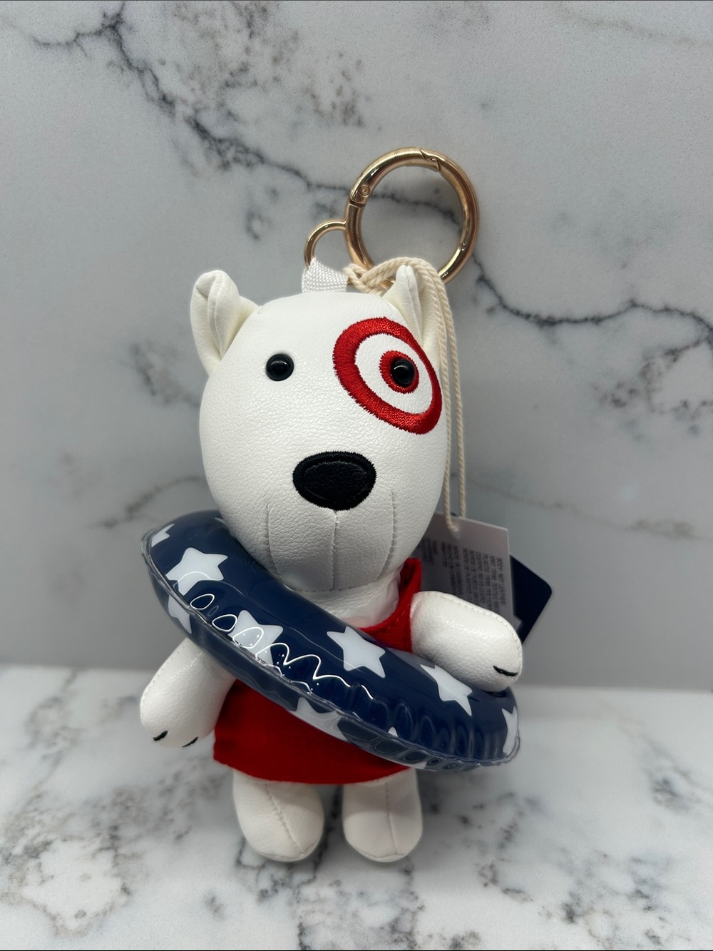 Target Patriotic Bullseye Bag Charm Keychain